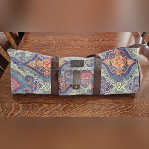 KIND FOLK Paisley Yoga Mat  Carry Bag in Multicolor